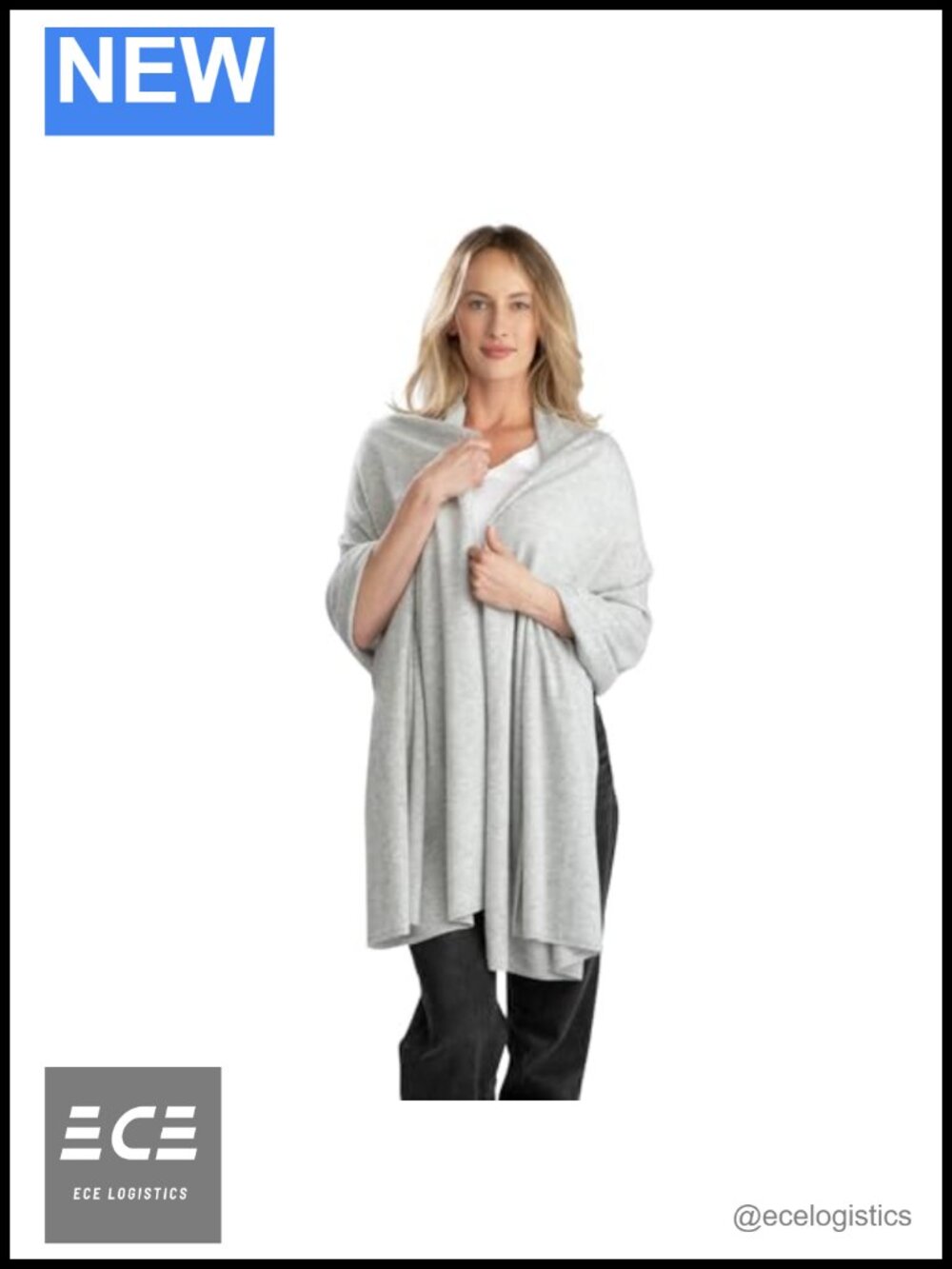 100% Cashmere Travel Wrap Oversized Shawl Blanket 80x30